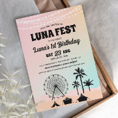 Pastel Music Festival Birthday Uitnodiging