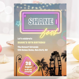 Pastel Music Festival Concert Boho Verjaardag Kaart