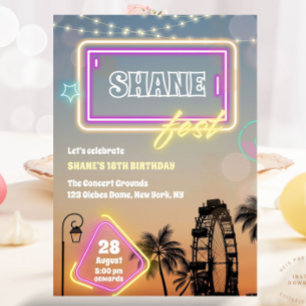 Pastel Music Festival Concert Boho Verjaardag Kaart