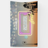 Pastel Music Festival Concert Boho Verjaardag Spandoek (Verticaal)