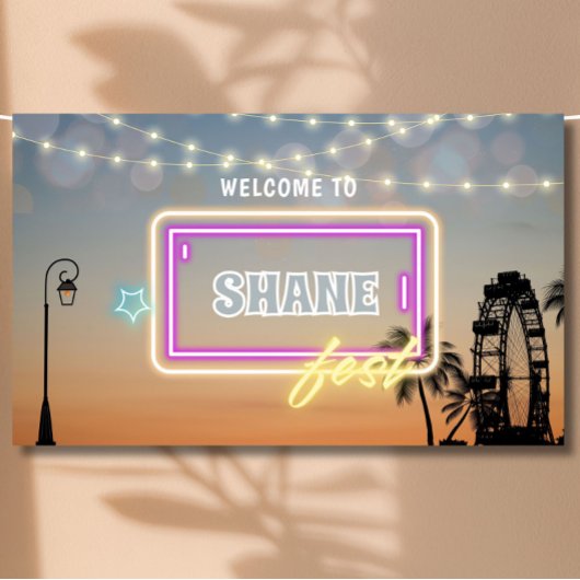 Pastel Music Festival Concert Boho Verjaardag Spandoek