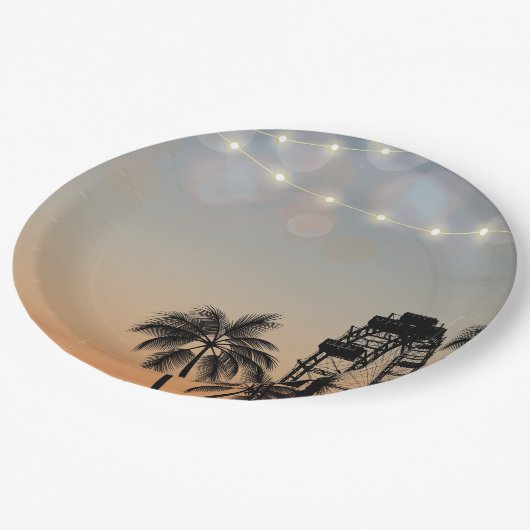 Pastel Music Festival Concert Boho Verjaardagsfees Papieren Bordje (Gekanteld)