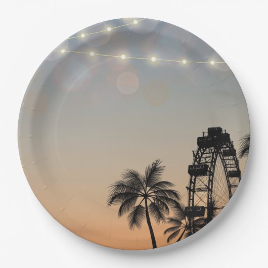 Pastel Music Festival Concert Boho Verjaardagsfees Papieren Bordje (Voorkant)