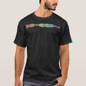 Pastel Music Waves Pride Subtle LGBT Rainbow Gay R T-shirt (Voorkant)