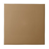 Pastel Mustard Brown Solid Color Tile Tegeltje (Voorkant)