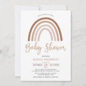 Pastel Muted Tones Boho Rainbow Baby shower Kaart (Voorkant)