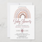 Pastel Muted Tones Boho Rainbow Baby shower Kaart (Voorkant)