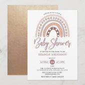 Pastel Muted Tones Boho Rainbow Baby shower Kaart (Voorkant / Achterkant)