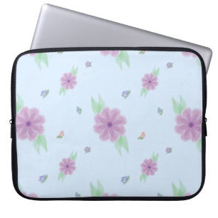 Pastel muzieknoot neopreen laptophoes 15" laptop sleeve