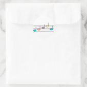 Pastel Muzieknote Sticker (Tas)