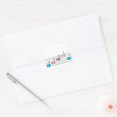 Pastel Muzieknote Sticker (Envelop)