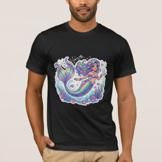 Pastel Mystieke Zeemeermin Grafische T-shirt | Gla