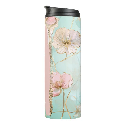 Pastel Naam toevoegen Aangepaste Gift Thermosbeker (Geroteerd rechts)