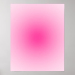 Pastel naar Hot Pink Aura Gradiënt 16x20 Poster
