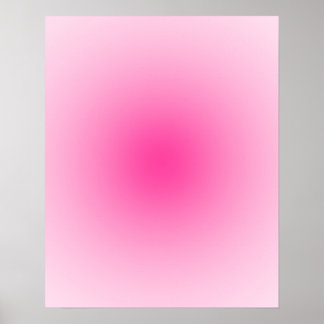 Pastel naar Hot Pink Aura Gradiënt 16x20 Poster