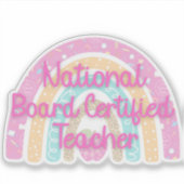 Pastel National Board gecertificeerd leraar Rainbo Sticker (Voorkant)