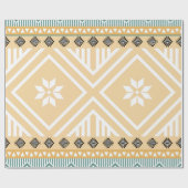 Pastel Native Fabric Seamless Pattern, Thai Nativ Cadeaupapier (Vlak)