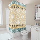 Pastel Native Fabric Seamless Pattern, Thai Nativ Douchegordijn (In situ)