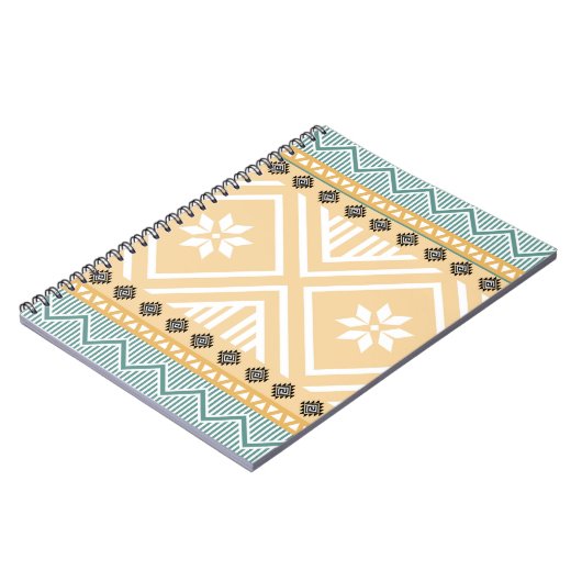 Pastel Native Fabric Seamless Pattern, Thai Nativ Notitieboek (Linkerzijde)