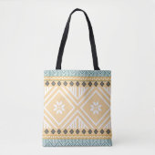 Pastel Native Fabric Seamless Pattern, Thai Nativ Tote Bag (Voorkant)
