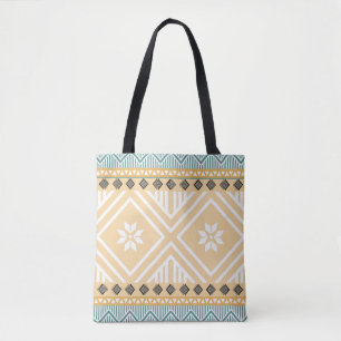 Pastel Native Fabric Seamless Pattern, Thai Nativ Tote Bag