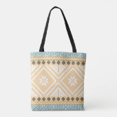 Pastel Native Fabric Seamless Pattern, Thai Nativ Tote Bag (Achterkant)