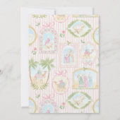 Pastel Nativity Christmas Party Kaart (Achterkant)