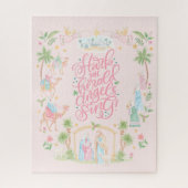 Pastel Nativity Folded Christmas Card Legpuzzel (Verticaal)