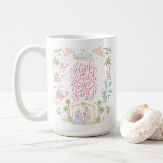 Pastel Nativity | Glory to the Newborn King Koffiemok (Met donut)