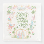 Pastel Nativity | Glory to the Newborn King Servet (Voorkant)