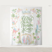 Pastel Nativity | Glory to the Newborn King Wandkleed (Voorkant)