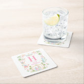 Pastel Nativity Monogram Kartonnen Onderzetters (Insitu)