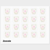 Pastel Nativity Monogram Vierkante Sticker (Vel)