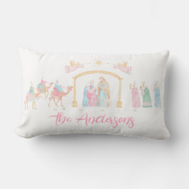 Pastel Nativity Personalized Kussen