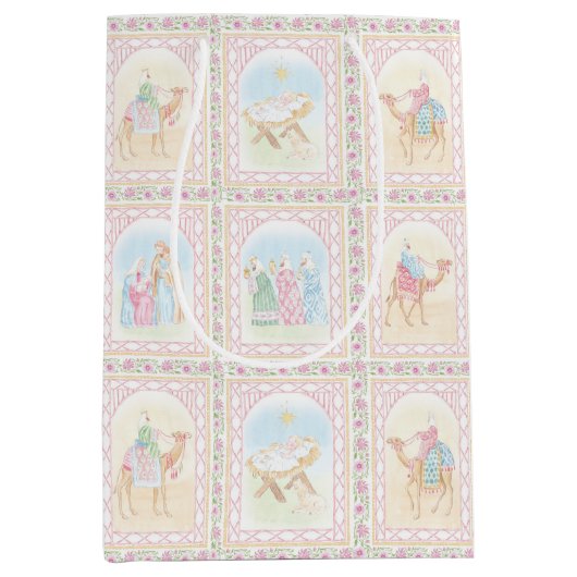 Pastel Nativity Scenes Medium Cadeauzakje (Voorkant)