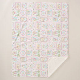 Pastel Nativity Scenes Sherpa Deken