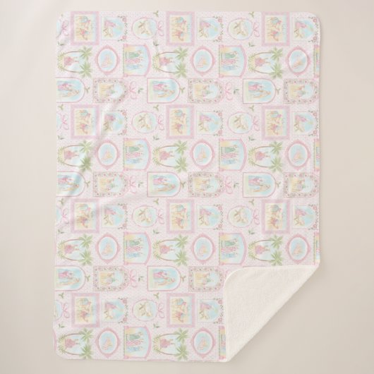 Pastel Nativity Scenes Sherpa Deken (Voorkant)