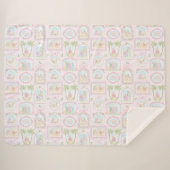 Pastel Nativity Scenes Sherpa Deken (Voorkant (horizontaal))