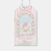 Pastel Nativity | Scenes Striped Cadeaulabel (Voorkant)