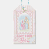 Pastel Nativity | Scenes Striped Cadeaulabel (Voorkant)