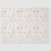 Pastel Nativity Scenes Striped Tissuepapier (Voorkant)