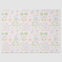 Pastel Nativity Scenes Striped Tissuepapier