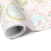 Pastel Nativity Scenes with Stripes Cadeaupapier (Rol Hoek)