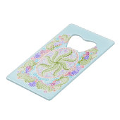 Pastel Natuur Mandala Art Creditkaart Flessenopener (Achterkant Gekanteld)