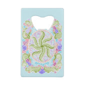 Pastel Natuur Mandala Art Creditkaart Flessenopener (Achterkant)