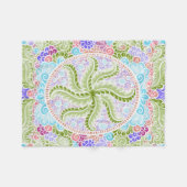 Pastel Natuur Mandala Art Fleece Deken (Voorkant (Horizontaal))