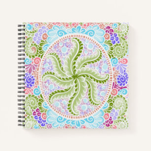 Pastel Natuur Mandala Art Notitieboek