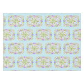 Pastel Natuur Mandala Art Tafelkleed (Voorkant (Horizontaal))