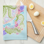 Pastel Natuur Mandala Art Theedoek (Quarter Fold)