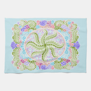 Pastel Natuur Mandala Art Theedoek